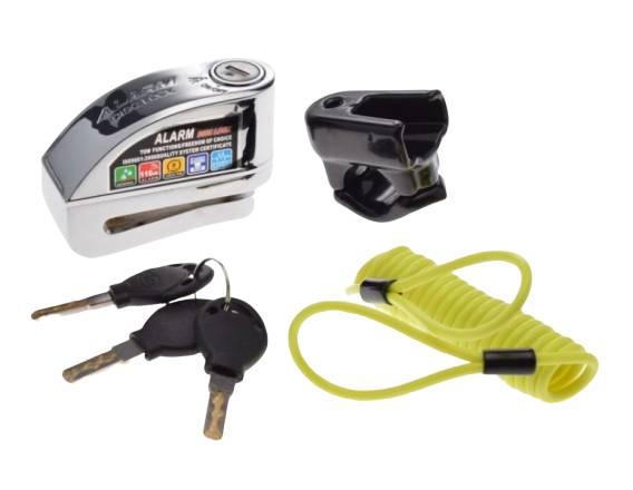 Blokada tarczy z alarmem wersja on/off chrom