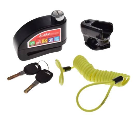 Blokada tarczy z alarmem wersja alarmu on czarna