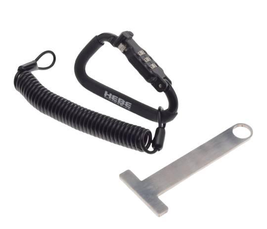 Zapięcie szekla blokada kasku szyfrowane