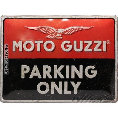 Tablica plakat 30x40 moto guzzi parking only 23261