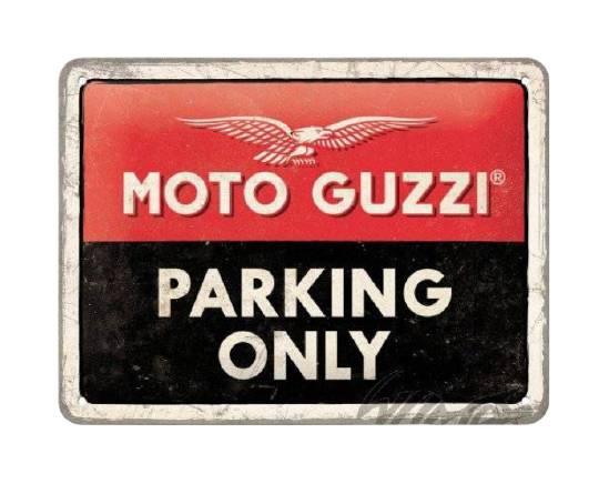 Tablica plakat 15x20 moto guzzi parking only 26256