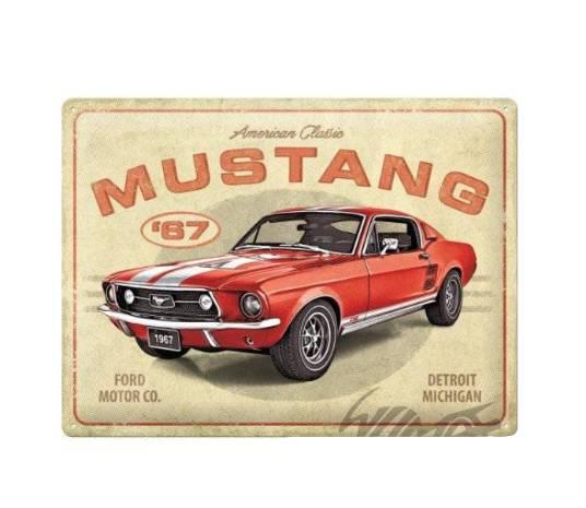 Tablica plakat 30x40 ford mustang gt red 23298