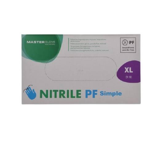 Rękawice nitrylowe 100 szt rozm xl niebieskie