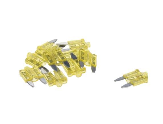 Bezpiecznik płytkowy mini 20a z diodą led 10szt