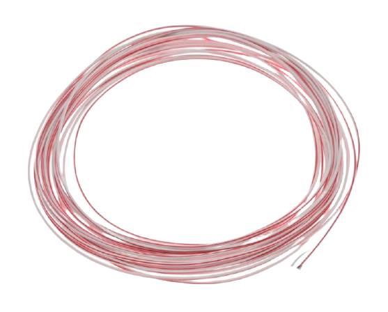 Przewód instalacji 0,75mm biały/czerwony 10 metrów