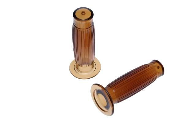 Guma kierownicy retro 1" 7/8" brąz transp