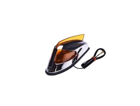 Lampa na błotnik pomarańczowa chrom | AL60322