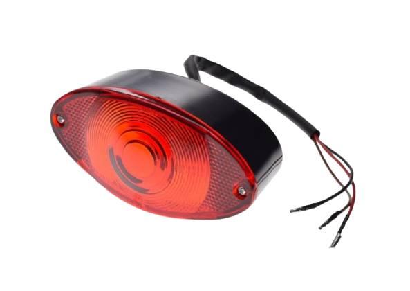 Lampa tył czarna czerwony klosz | AM9931