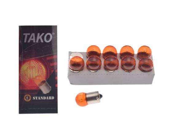 Żarówka 12v 10w g18 ba15s żółta 10szt tako bez eec