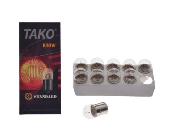 Żarówka 12v 10w r10w ba15s opk 10 szt tako