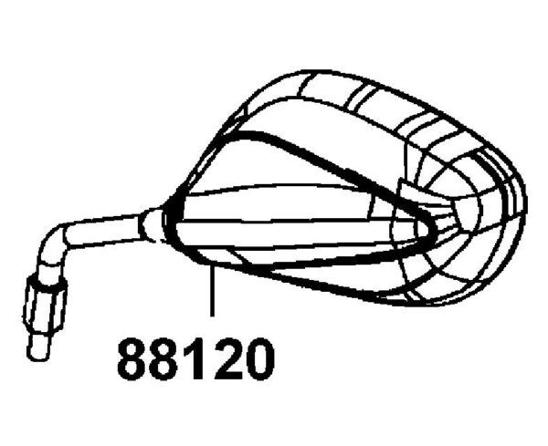 Lusterko L 88120-Leb5-C10-Nep Czarny Mat