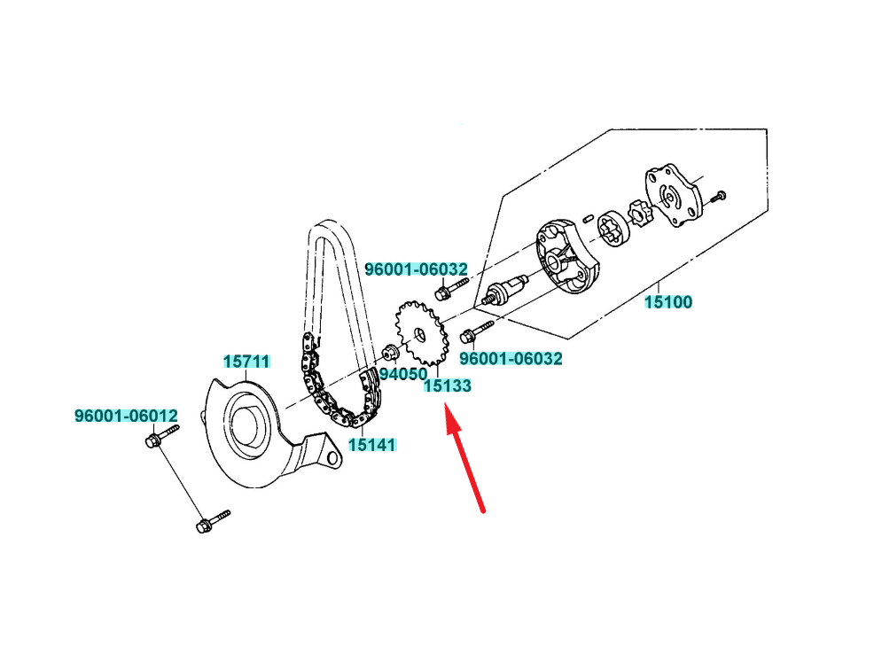 Zębatka Nap.Pompy Olej Zing 2 125 15131-Kec2-900
