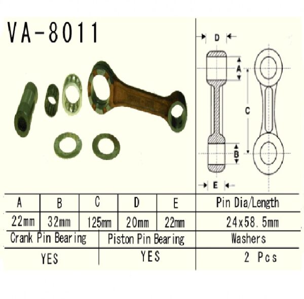 Korbowód Silnika Va-8011 Kx250 02-08r.