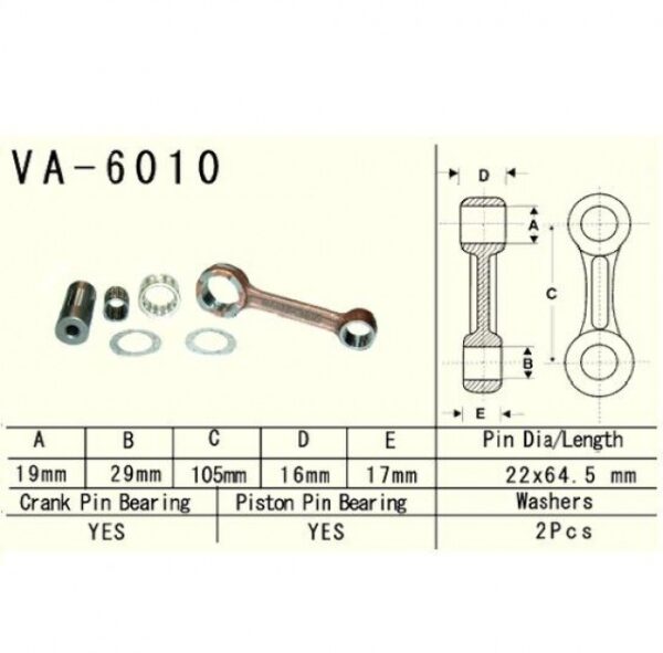 Vesrah Korbowód Yamaha Yz125 01-04r.
