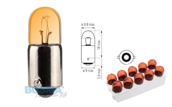 Żarówka bosma 12v 4w ba9s orange 4568 op 10 szt