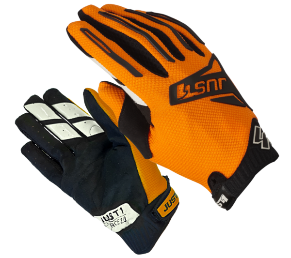 Rękawice motocyklowe just1 j-force 2.0 orange black rozmiar xl