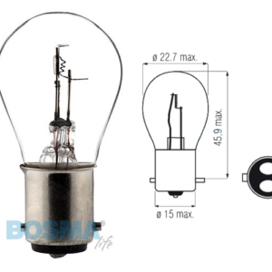 Żarówka bosma 12v 15/15w bax15d 1174 op 10 szt