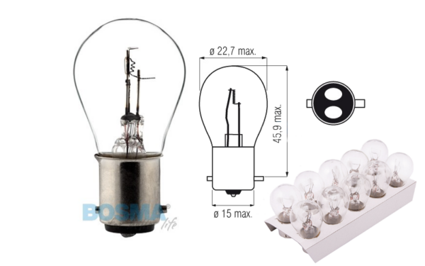 Żarówka bosma 12v 35/35w bax15d 1204