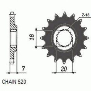 Zębatka Napędowa 520 Z18 Sunstar Sunf322-12