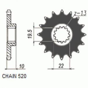 Zębatka Napędowa 520 Z13 Sunstar Sunf323-14