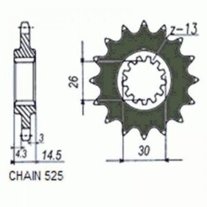 Zębatka Napędowa 525 Z13 Sunstar Sunf410-15