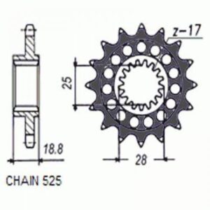 Zębatka Napędowa 525 Z17 Sunstar Sunf422-16