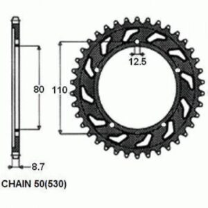 Zębatka Napędzana Stalowa Sunstar Sunr1-5363-41