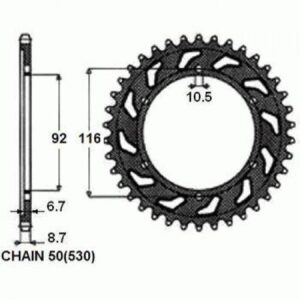 Zębatka Napędzana Stalowa Sunstar Sunr1-5405-41