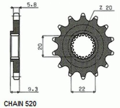 Zębatka Napędowa Sunstar Sunf3b0-13