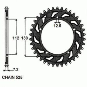 Zębatka Napędzana Stalowa Sunstar Sunr1-4483-42