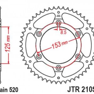 Zębatka Napędzana Jt Jtr210.51