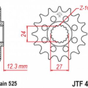 Zębatka Napędowa 525 17z Jt Jtf444.17