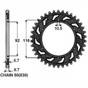 Zębatka Napędzana Stalowa Sunstar Sunr1-5405-43