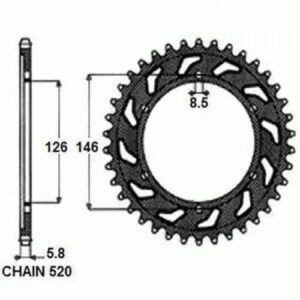 Zębatka Napędzana Aluminiowa Sunstar Sunr5-3577-52
