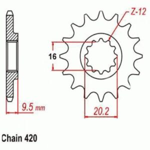 Zębatka Napędowa Sunstar Sunf110-14