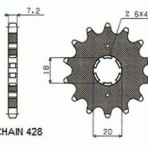 Zębatka Napędowa Sunstar Sunf207-15