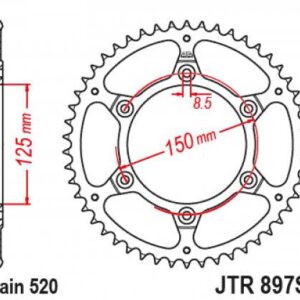 Zębatka Napędzana Jt Jtr897.52sc