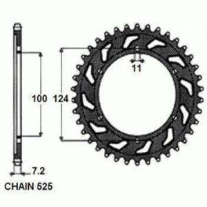 Zębatka Napędzana Stalowa Sunstar Sunr1-4436-39