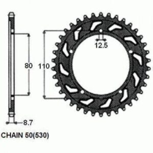 Zębatka Napędzana Stalowa Sunstar Sunr1-5363-43