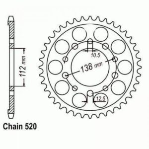 Zębatka Napędzana Stalowa Sunstar Sunr1-3485-38