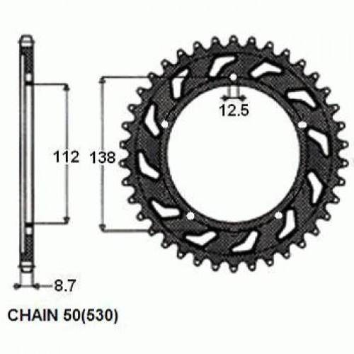 Zebatka Napedzana Stalowa Sunstar Sunr1-5486-42