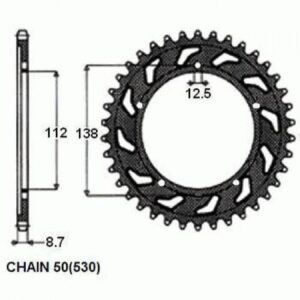 Zebatka Napedzana Stalowa Sunstar Sunr1-5486-44