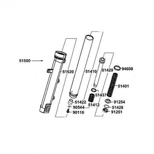 Amortyzator Przedni L Fr 51500-Lgb5-E10