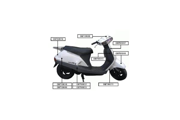 Błotnik Czarny Honda Nh50/90 Obt00012
