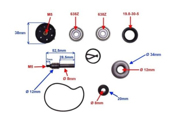 Pompa cieczy gilera piaggio beverly 250-300 - obrazek 3