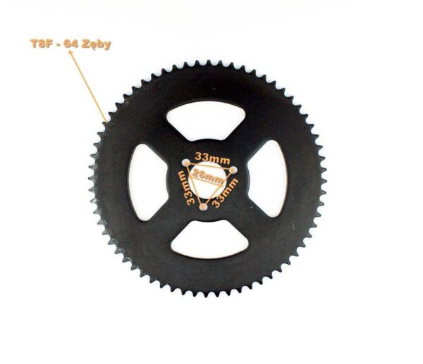 Zębatka Tył Pocket Na Łańcuch T8f 64 Zęby Śr.26 MotoGeneric - obrazek 2