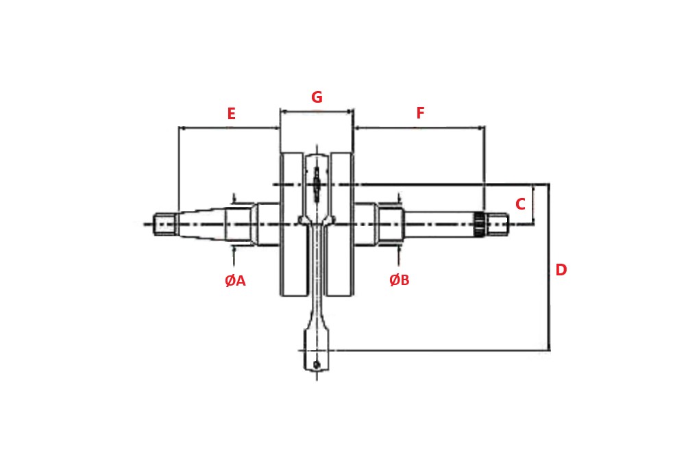 Wał Korbowy Standard Sym Eurox50 Wał Korbowy Standard Sym Eurox50 - obrazek 2