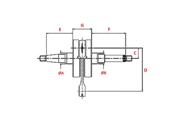 Wał Korbowy 10mm Minarelli Horizontal Leżące - obrazek 2