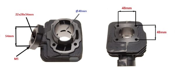 Cylinder Tłok Tune-Ex Peugeot A/C 40mm 2t 50 Cc - obrazek 2