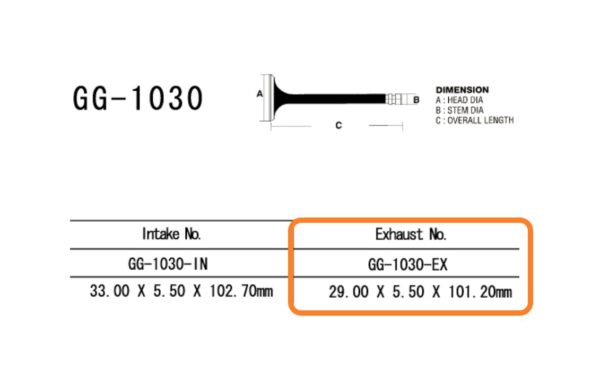 Zawór Wydechowy Silnika Gg-1030-Ex - obrazek 2